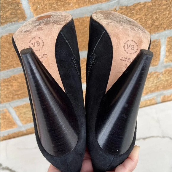 Veronica Beard "Hawthorne" Black Suede Booties 38 - Picture 9 of 13